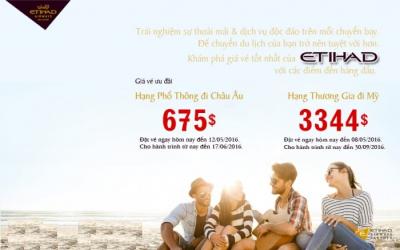 Vé máy bay giá rẻ đến Châu Âu cùng Etihad chỉ từ 675 USD